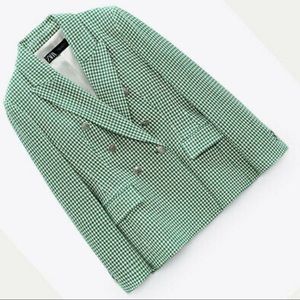 Zara houndstooth jacket size XS